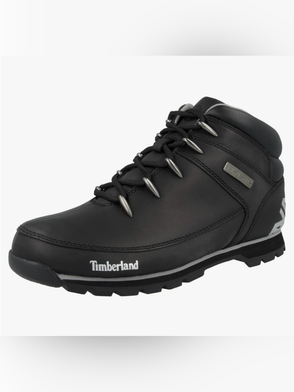 TIMBERLAND Euro Sprint Black Leather Hiking Boots Gorpcore Trail Workwear 9.5